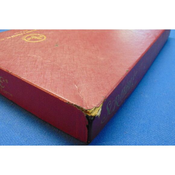 Scrabble Vintage 1953 Selchow & Righter Crossword Board Game Complete 100 Tiles - Picture 12 of 14